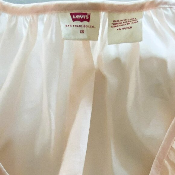 Levi's - 3/4 Sleeve, Vneck, Side Tie, Light Peach Colour, Boho, Top, Size XS - Picture 6 of 8